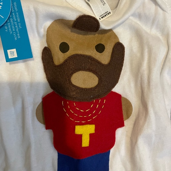 NWT handmade Mi Cielo Mr. T onesie - Picture 2 of 2